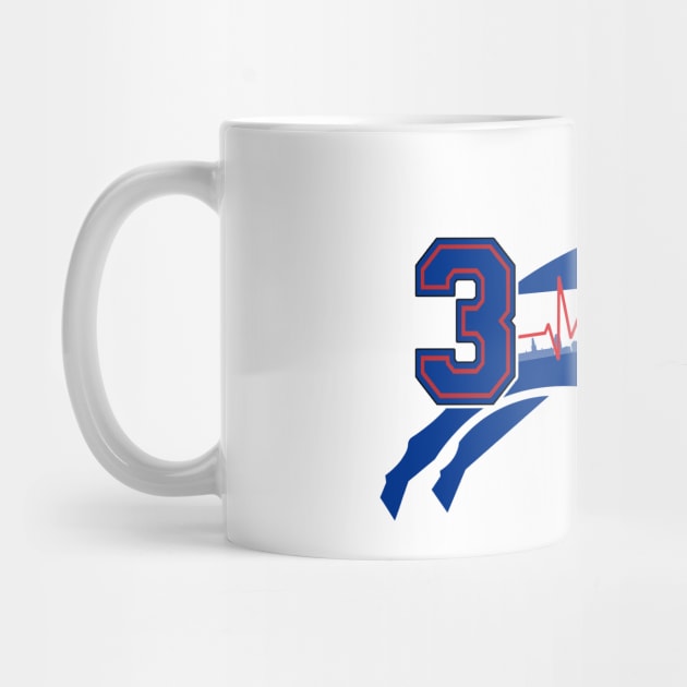 Damar Hamlin Buffalo Bills Skyline by Scruffy Designs